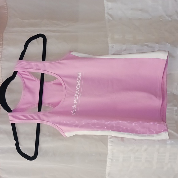 Wicked Weasel. Outerwear. Racerback Tank Top. Pink & White. Small.*** NW… - Picture 6 of 13
